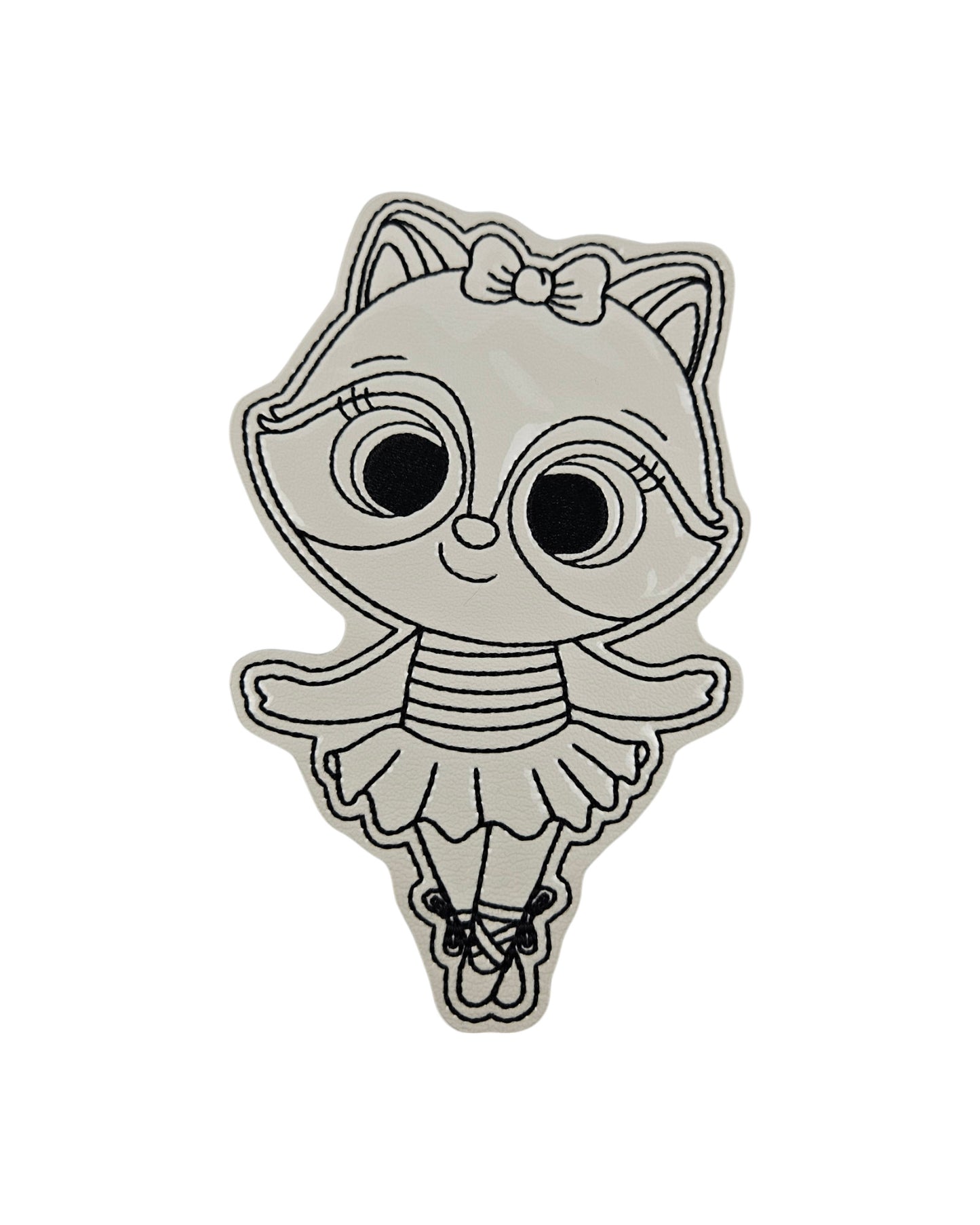 Ballerina Raccoon Flat Coloring Doll