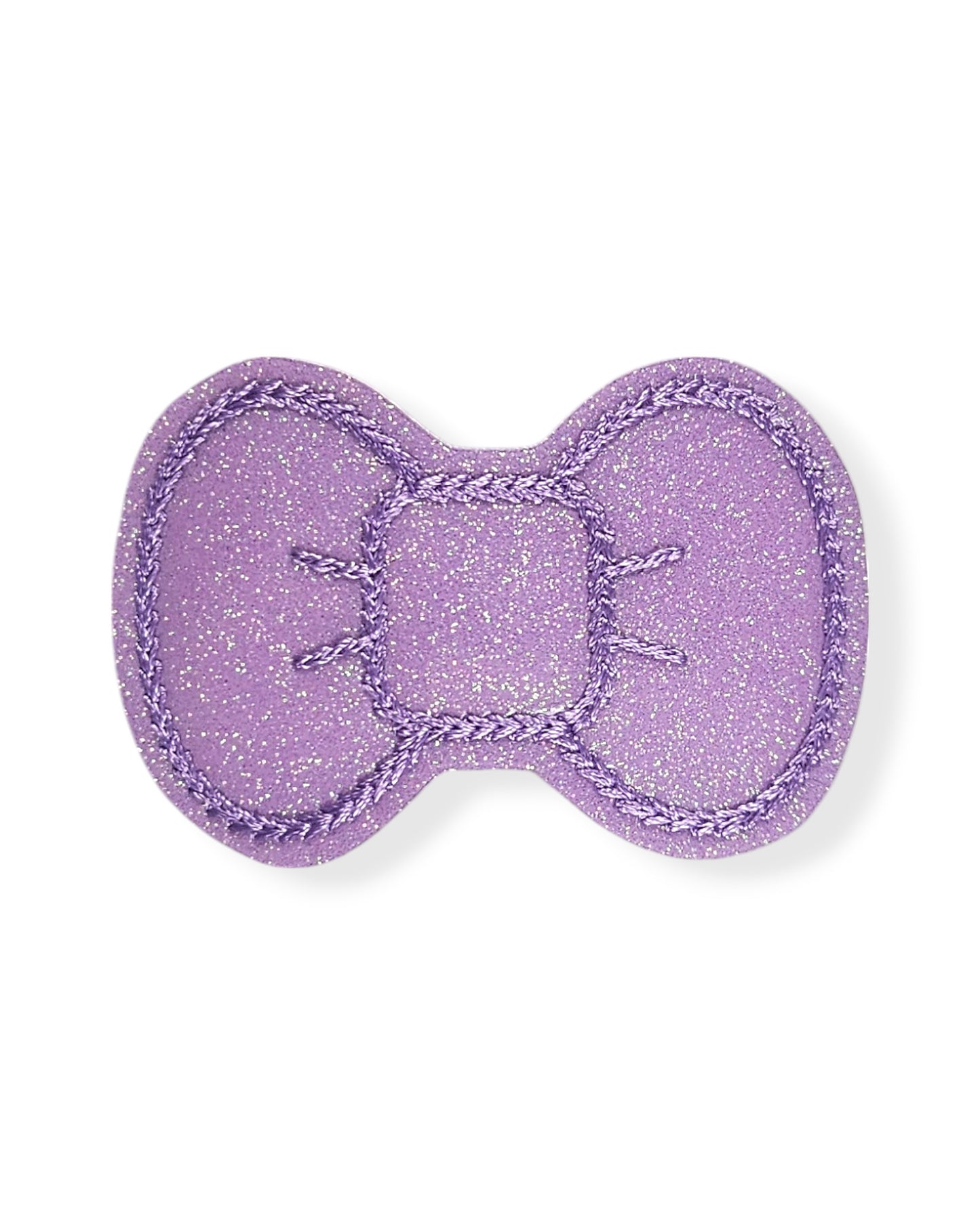 Glitter Lilac Bow Snap Clip