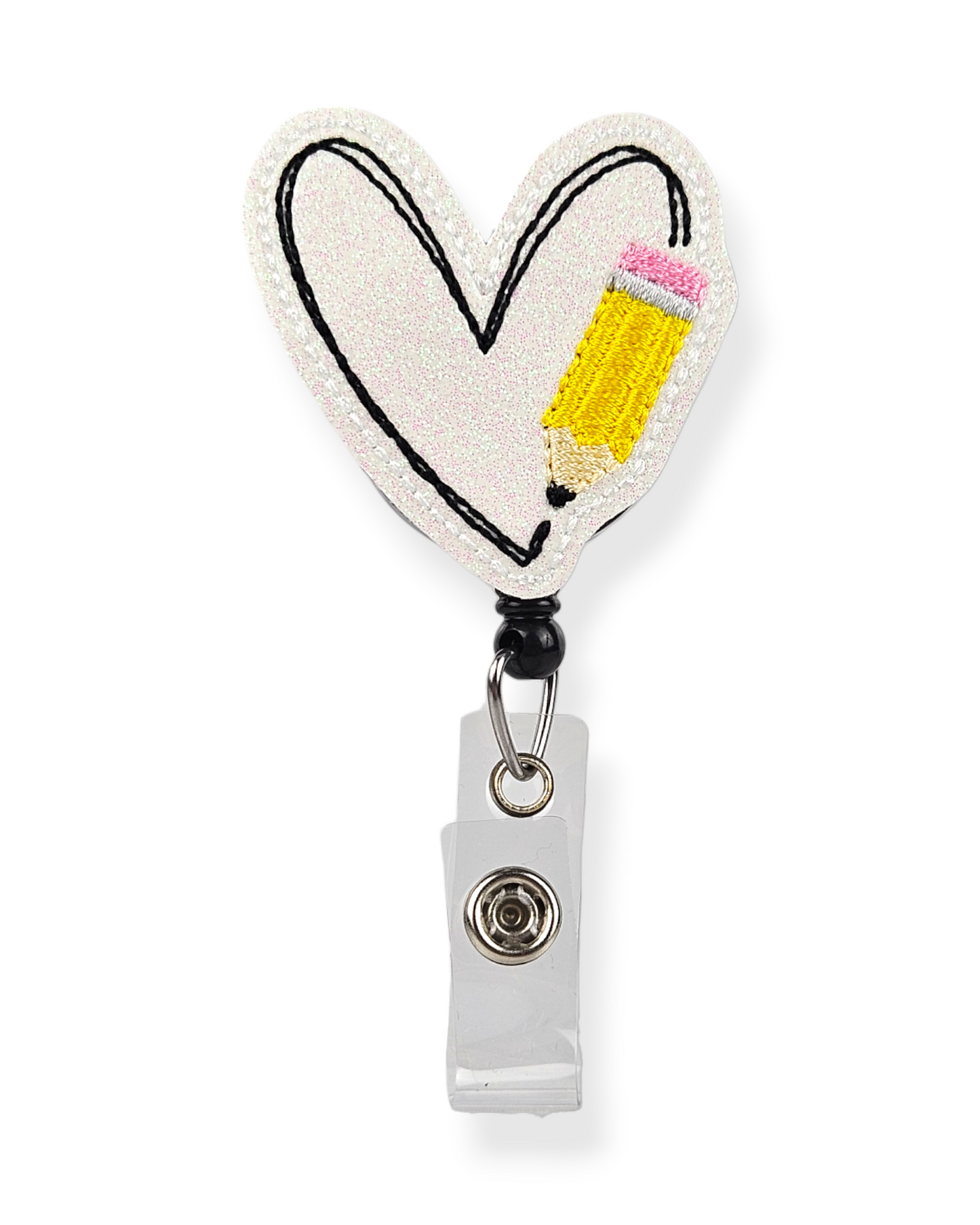 Pencil Heart Badge Pal