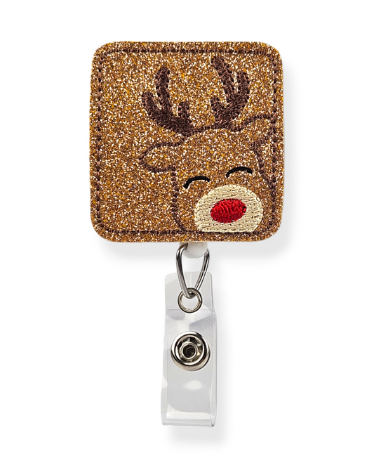 Reindeer Peeker Badge Pal