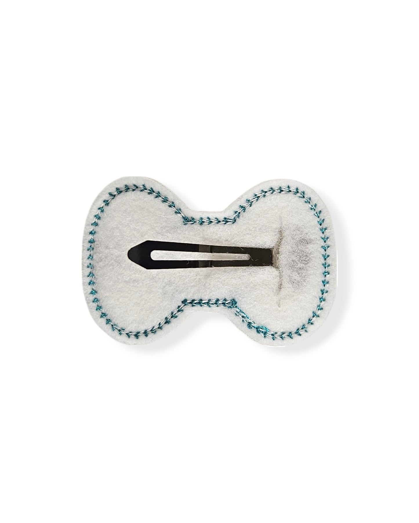 Glitter Mint Bow Snap Clip