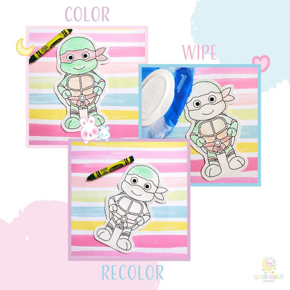 Easter Bunny on Egg Flat Coloring Doll
