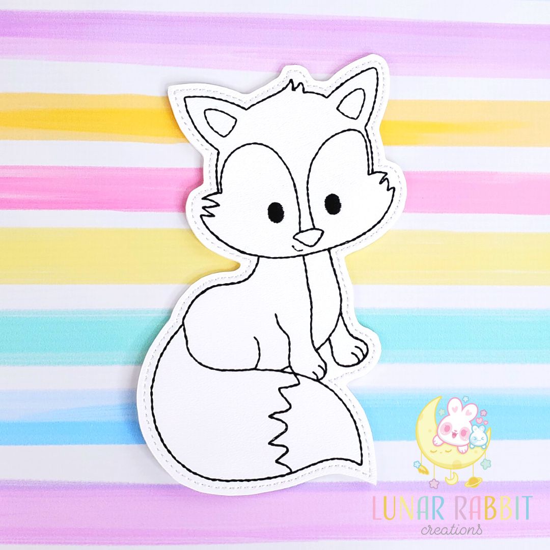Arctic Fox Flat Coloring Doll