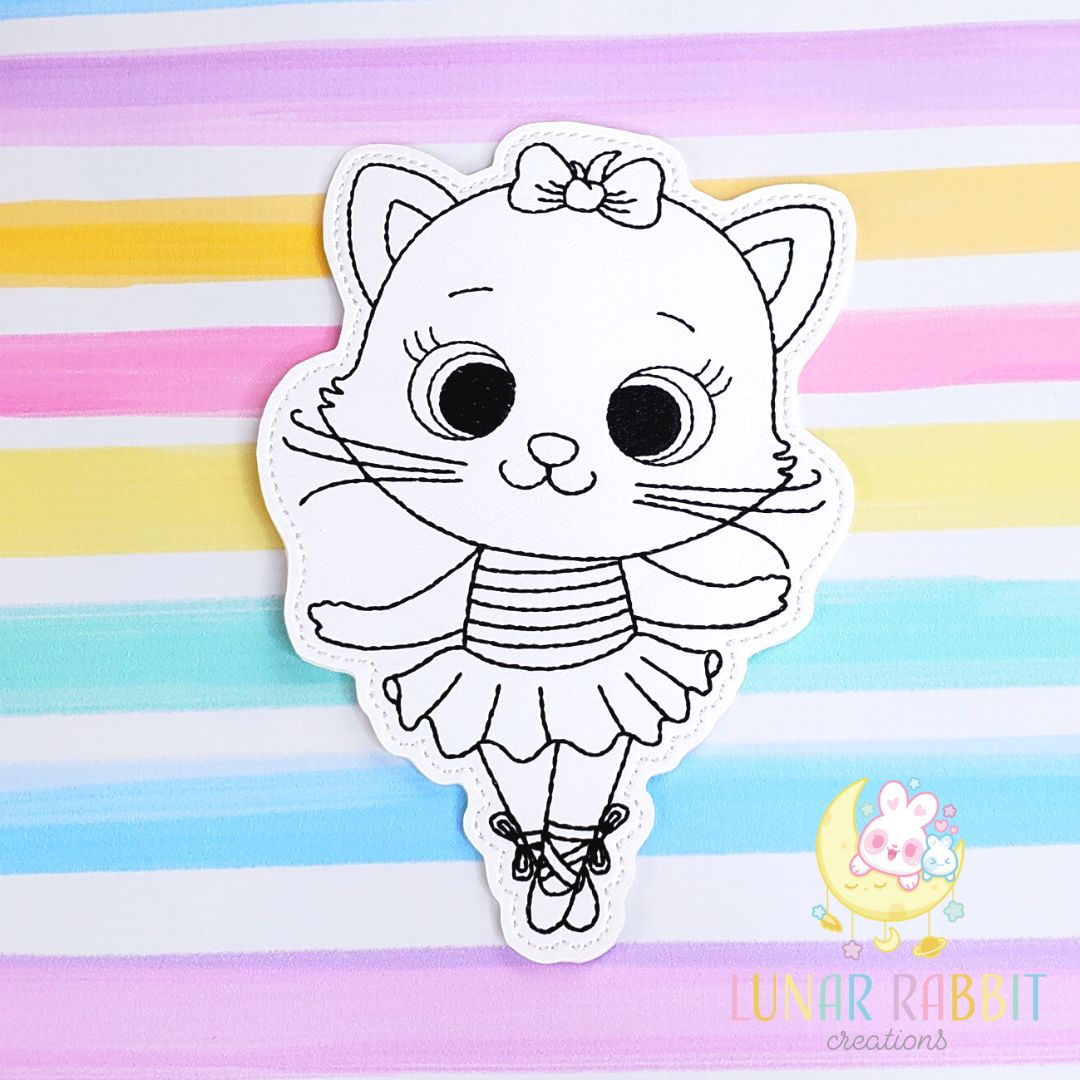 Ballerina Kitty Flat Coloring Doll