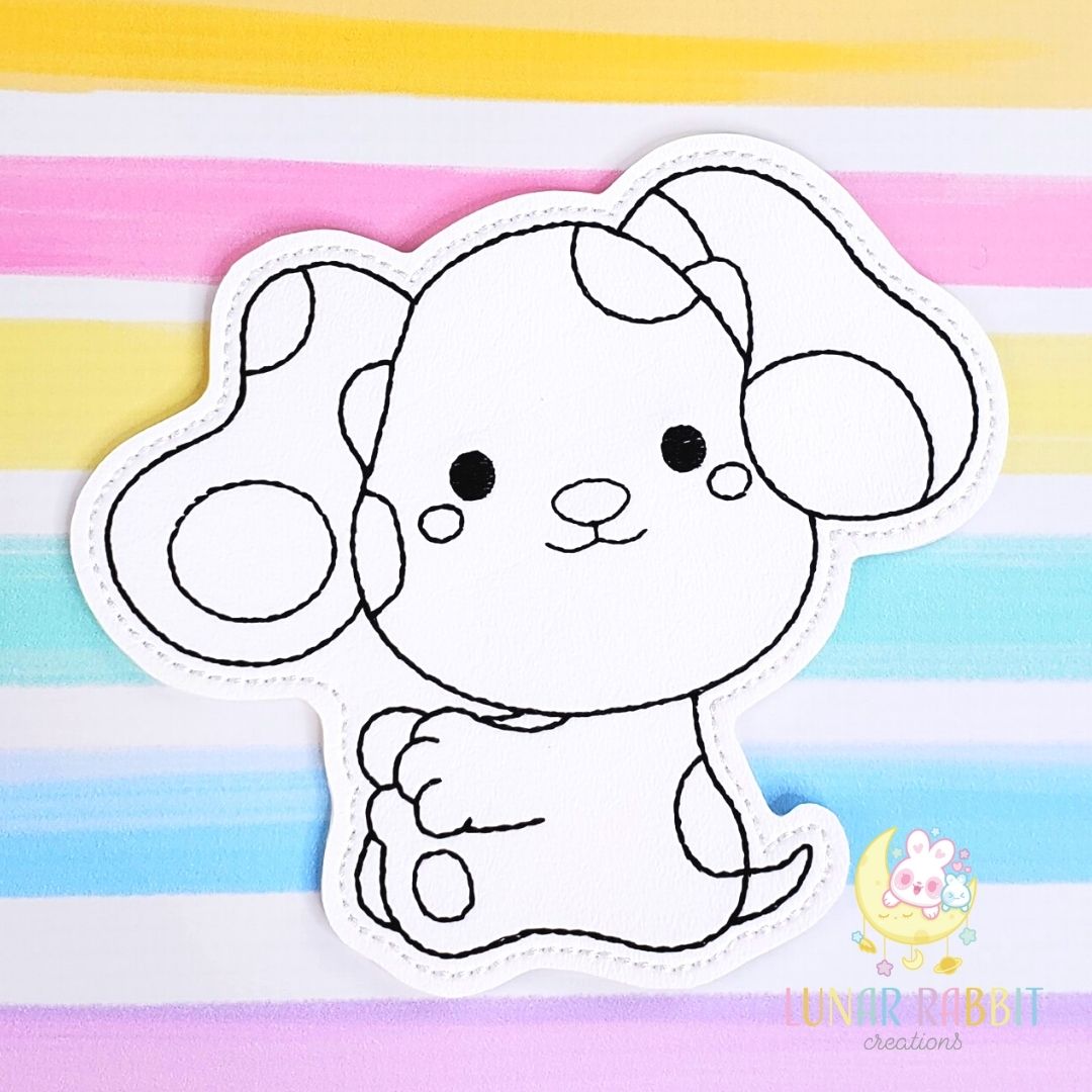 Clue Dog Sitting Flat Coloring Doll