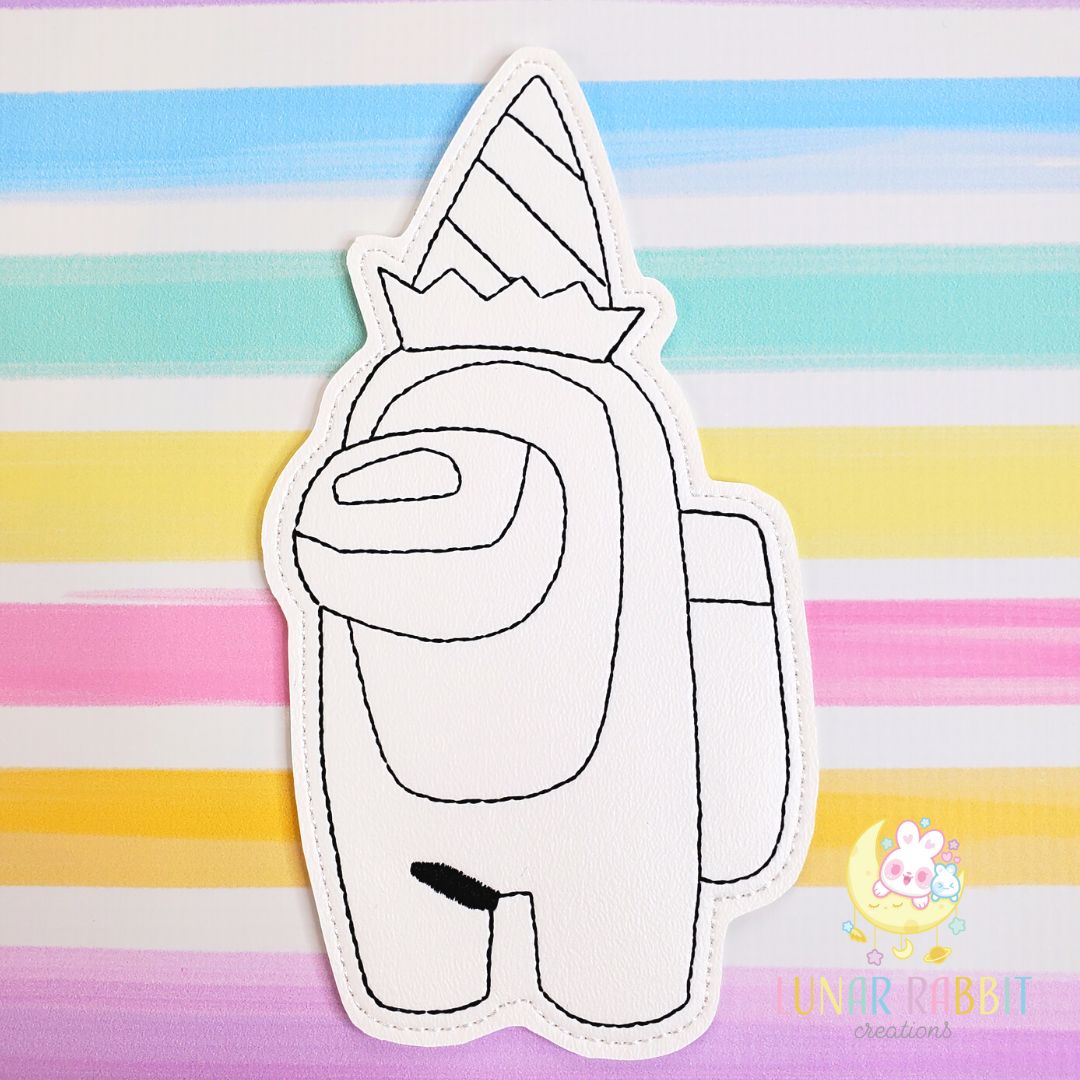 Crewmate Birthday Disguise Flat Coloring Doll