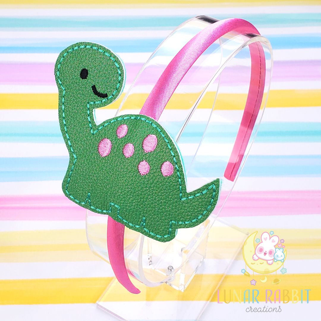 Dino Girl Green Headband Slider