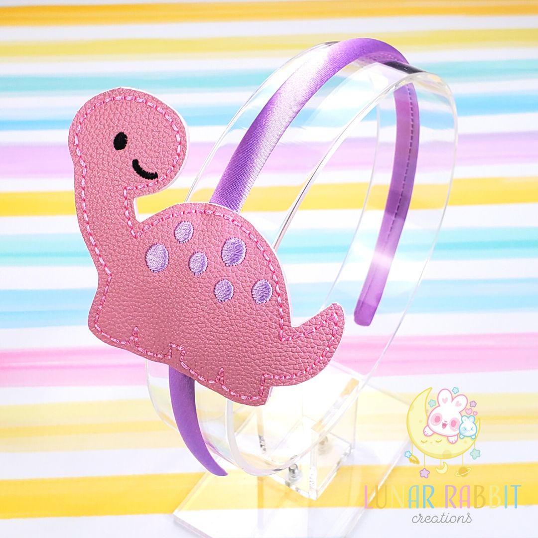 Dino Girl Pink Headband Slider