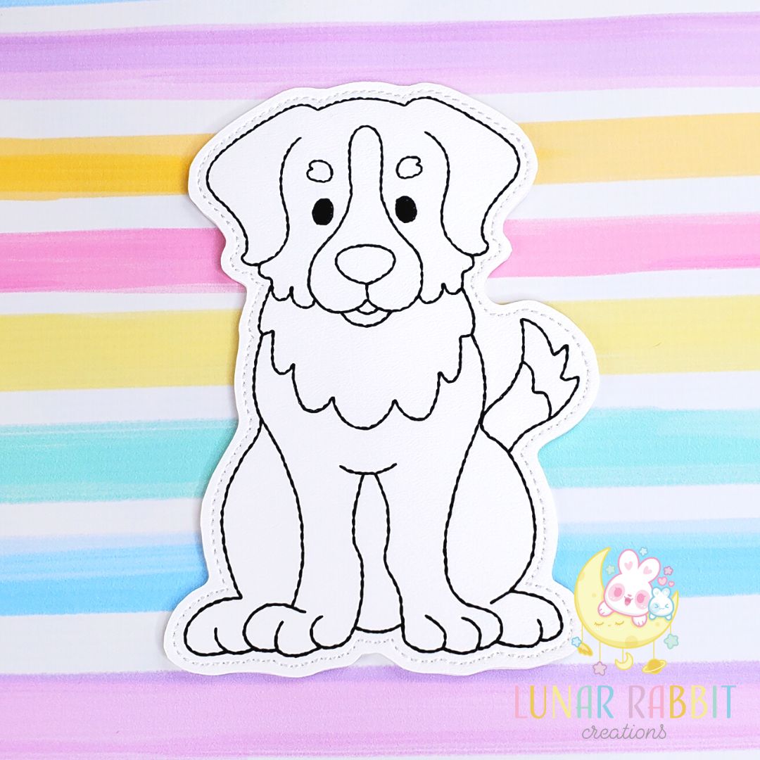 Dog Australian Shepherd Flat Coloring Doll