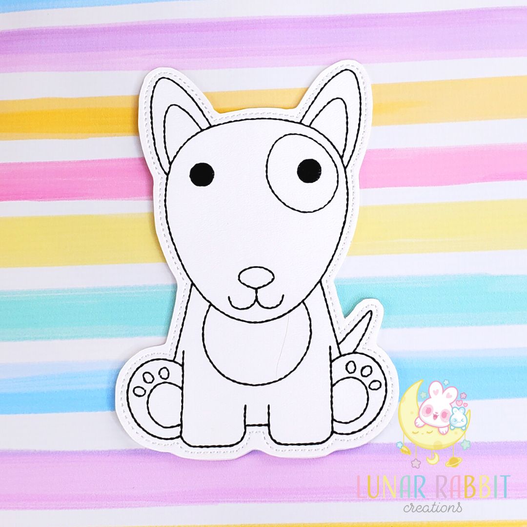 Dog Bull Terrier Flat Coloring Doll