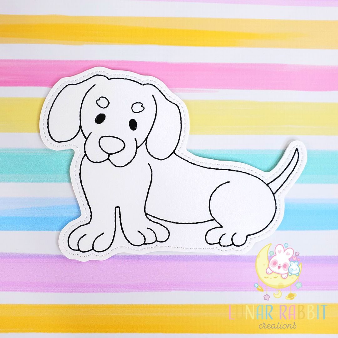 Dog Dachshund Flat Coloring Doll