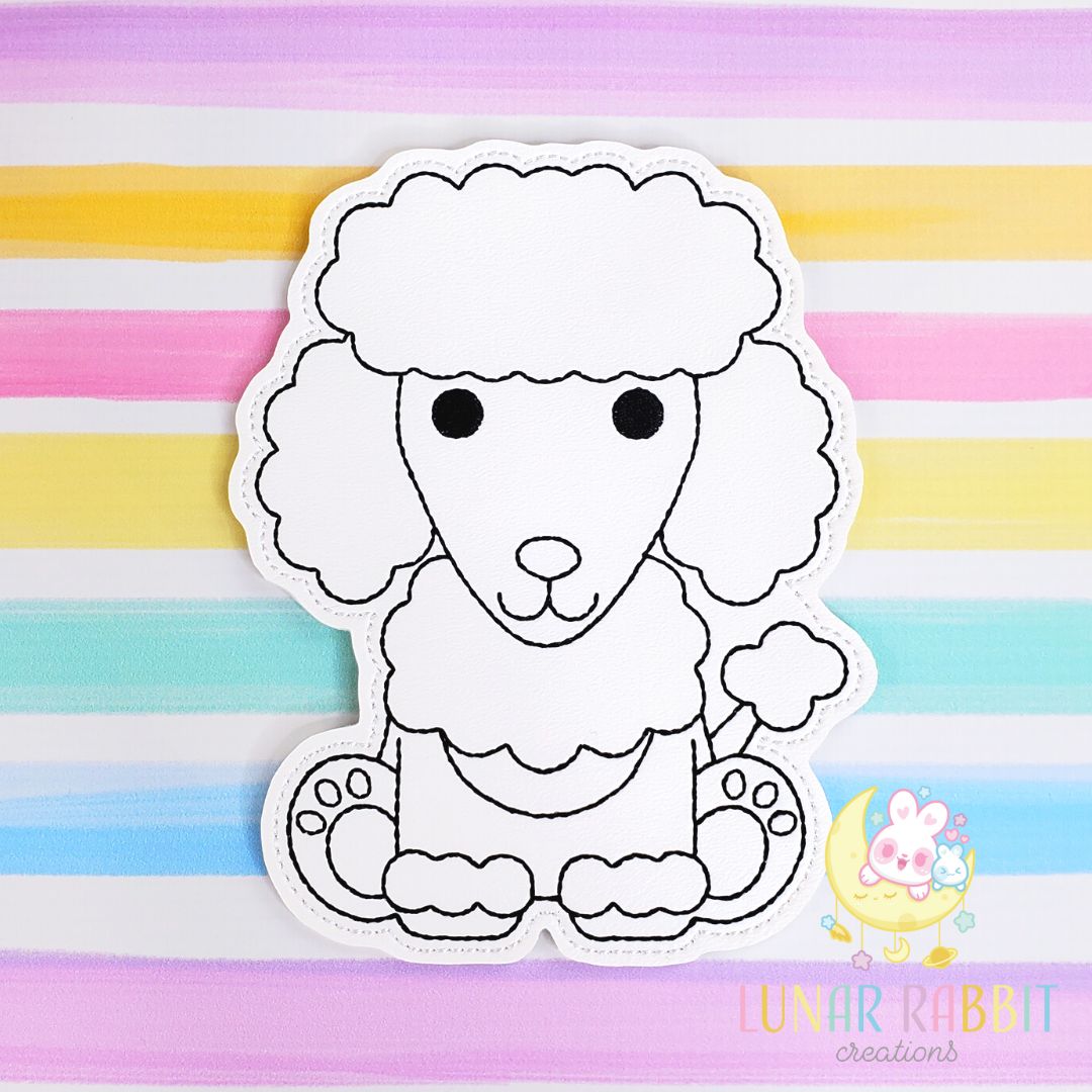 Dog Poodle Flat Coloring Doll