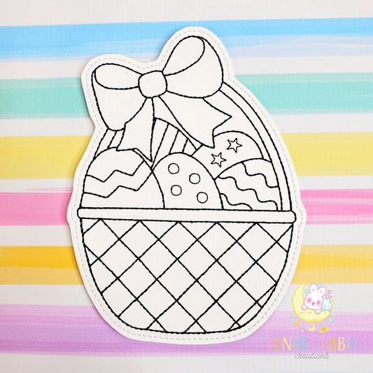 Easter Basket Flat Coloring Doll