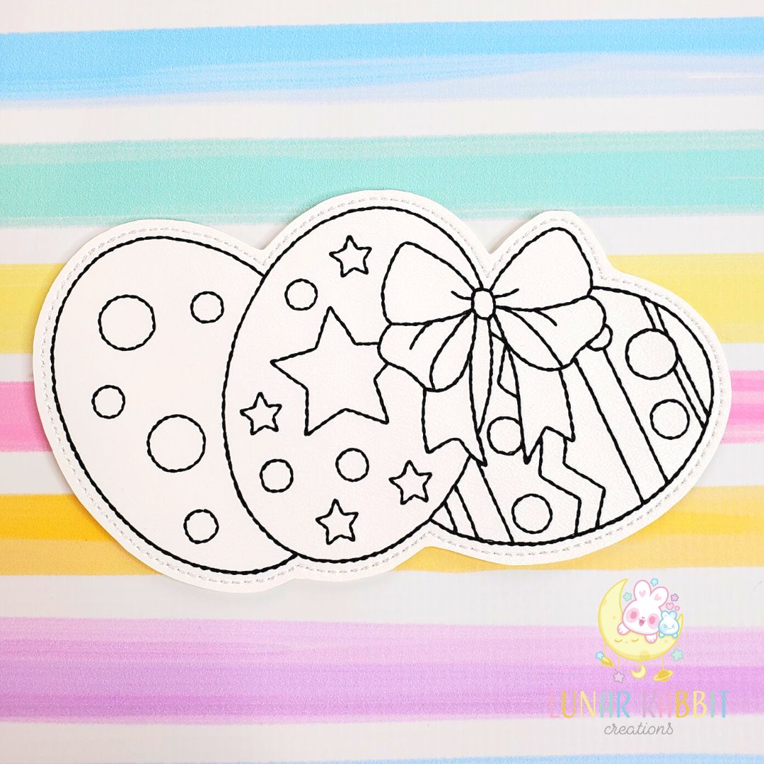 Easter Egg Trio Flat Coloring Doll