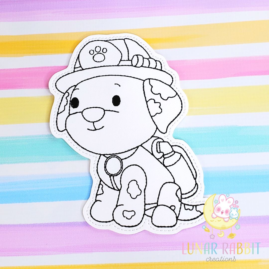 Hero Pup Fire Flat Coloring Doll