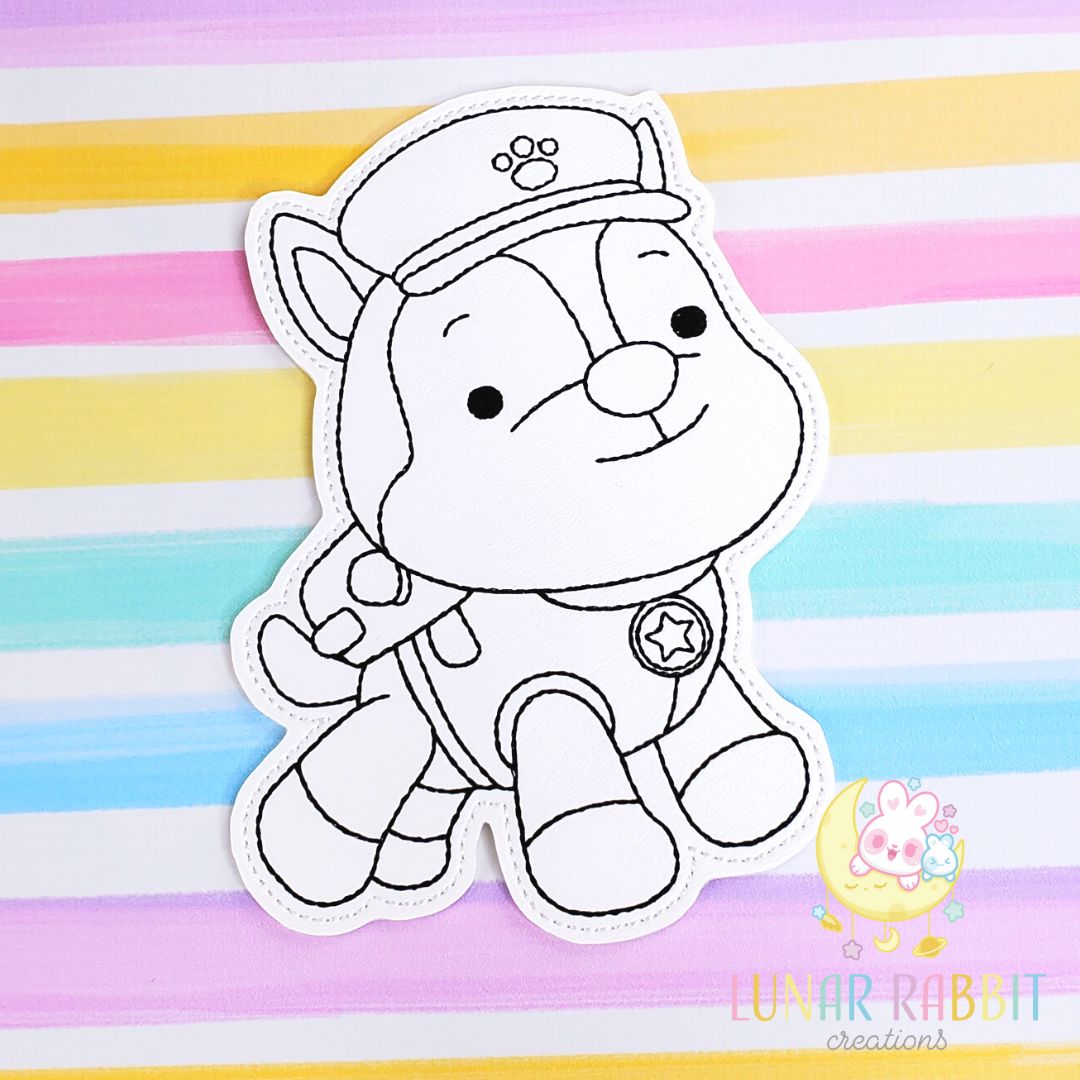 Hero Pup Police Flat Coloring Doll