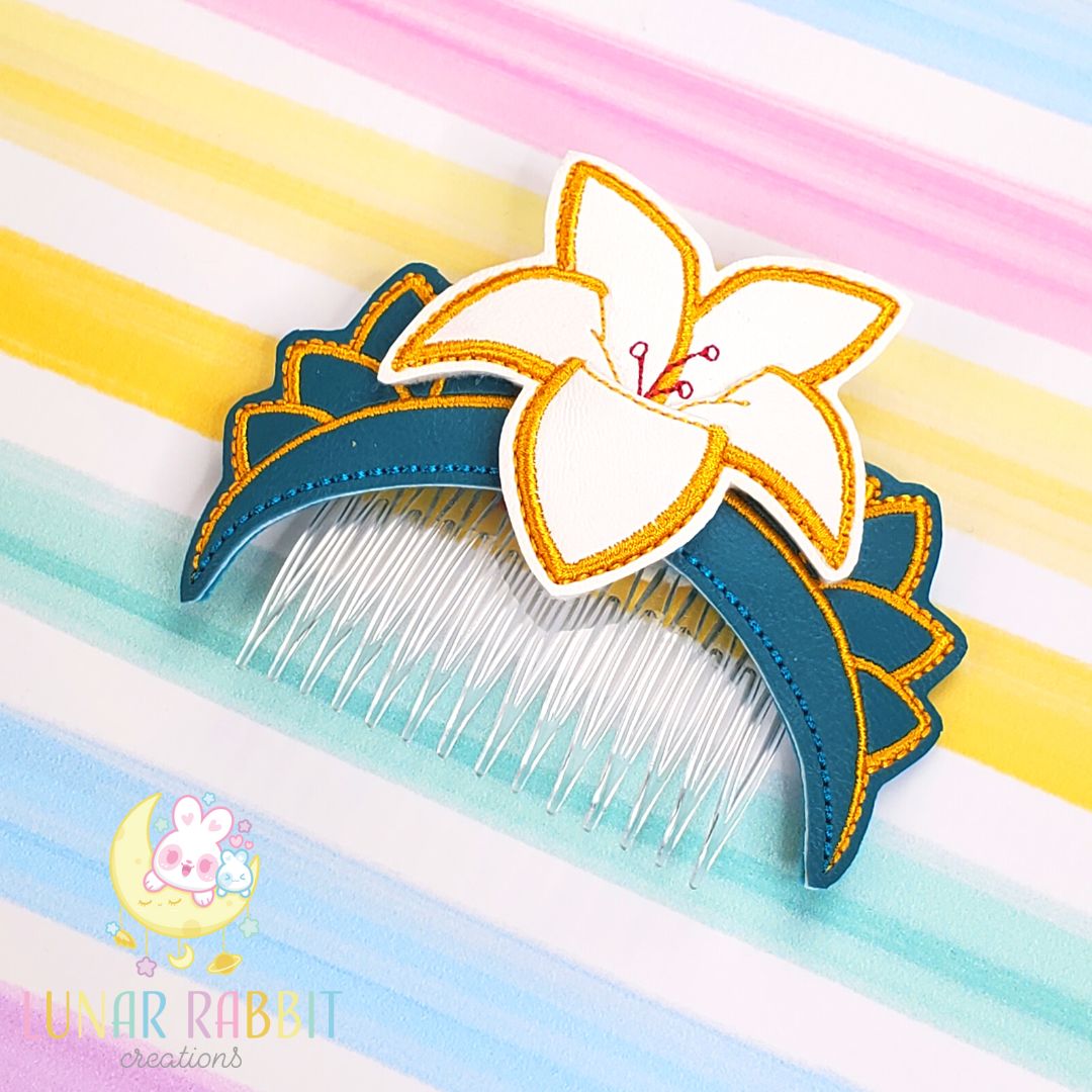 Lotus Flower Hair Comb Slide