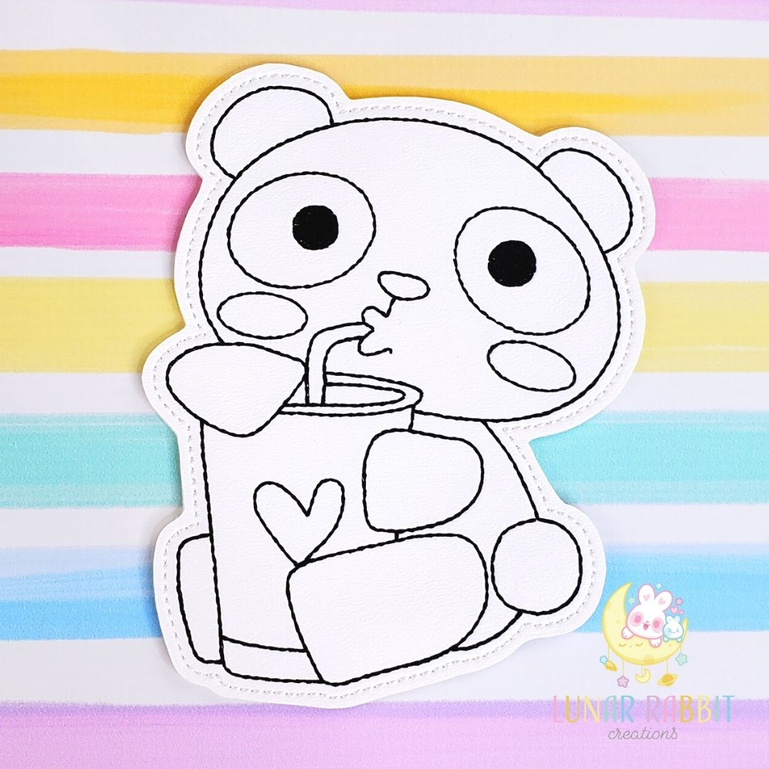 Panda Drink Flat Coloring Doll