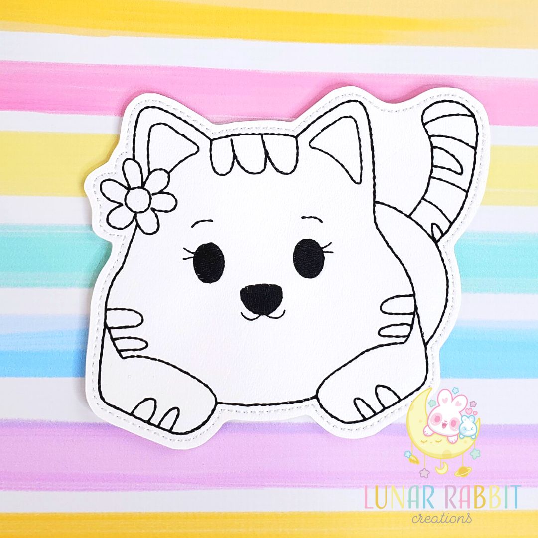 Pet Kitty Laying Flat Coloring Doll