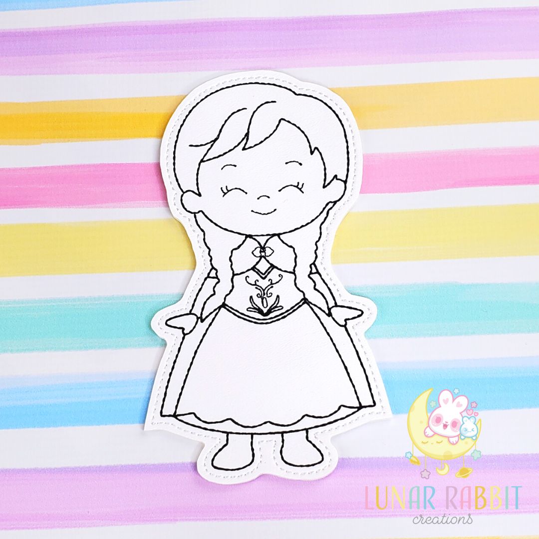 Princess Frozen Princess Flat Coloring Doll