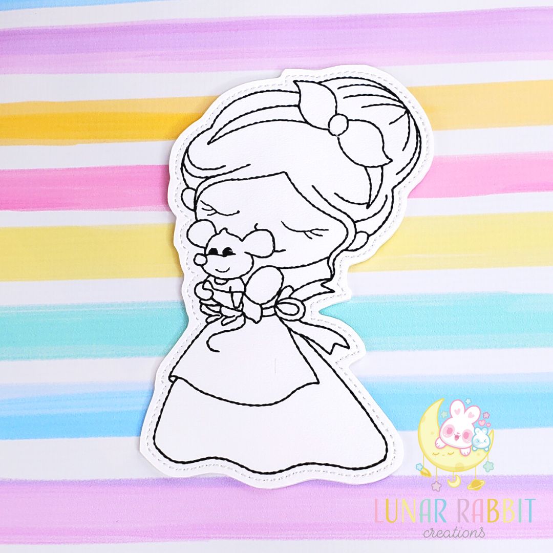 Princess Pet Cindy Girl Flat Coloring Doll