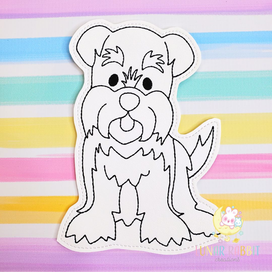 Dog Schnauzer Flat Coloring Doll
