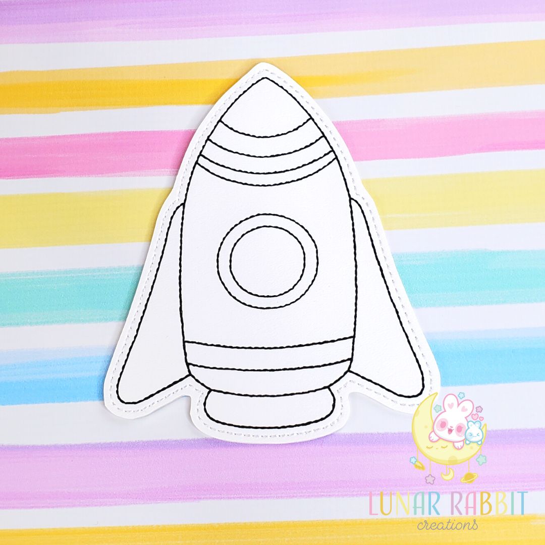 Space Rocket Flat Coloring Doll