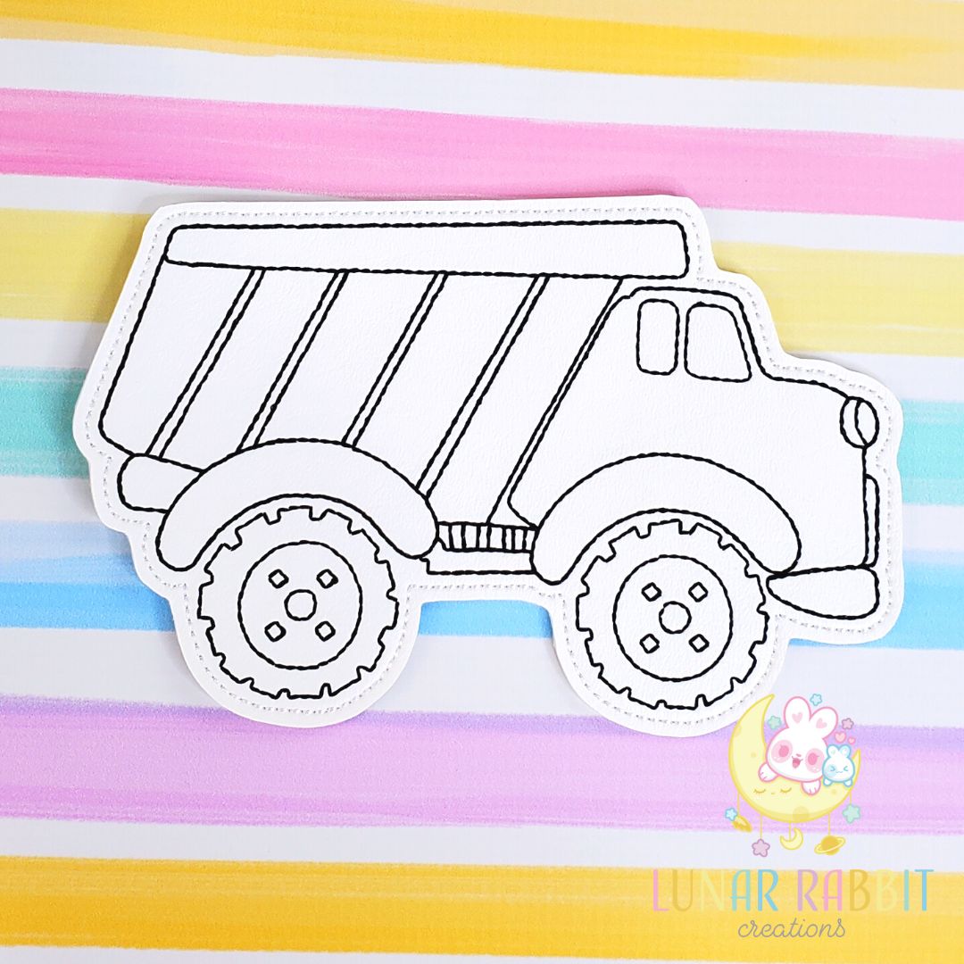 Vehicle Dump Truck Flat Coloring Doll