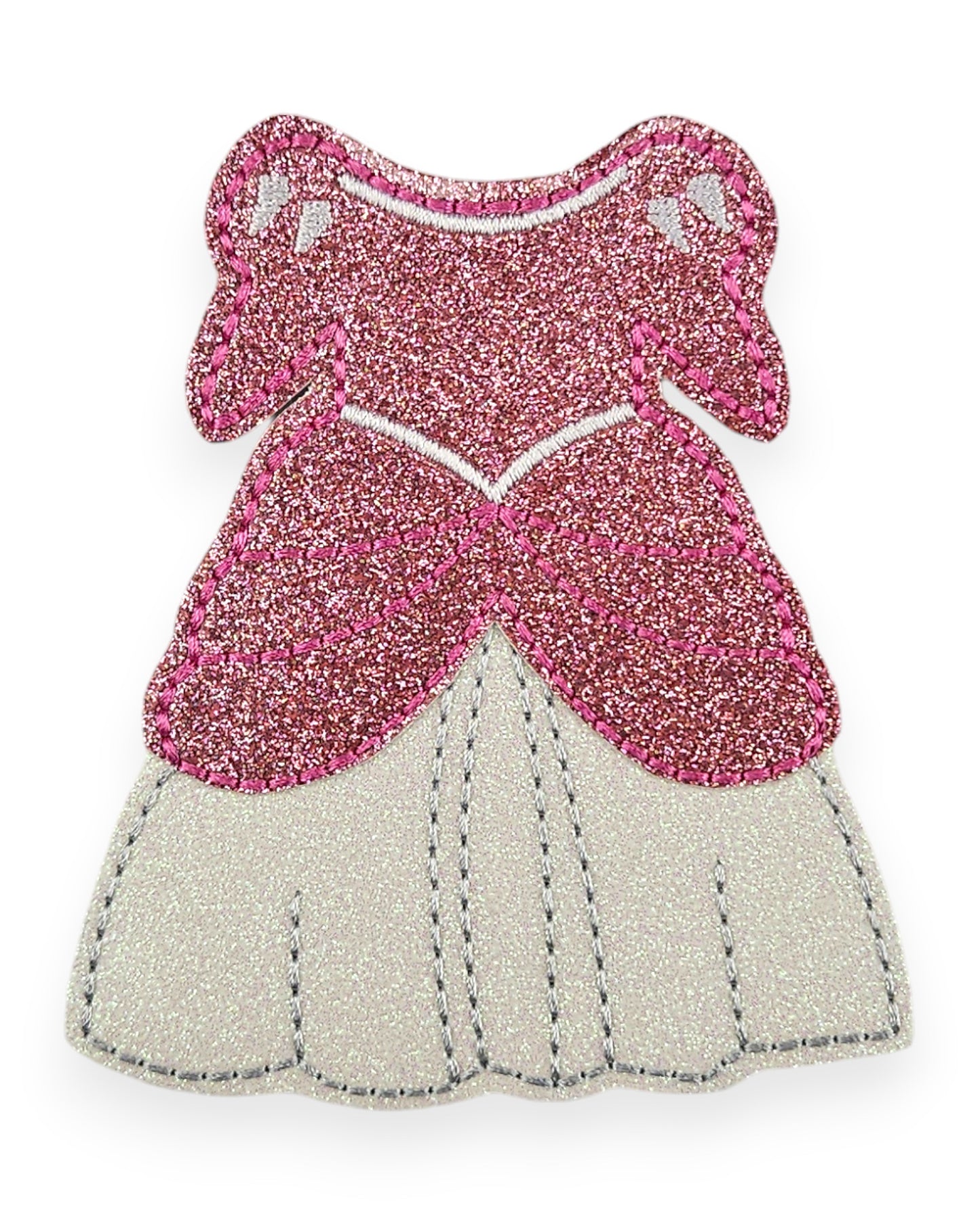 Pink and White Puff Sleeve Dress - Outfit Only