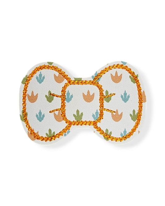 Dino Prints Bow Snap Clip