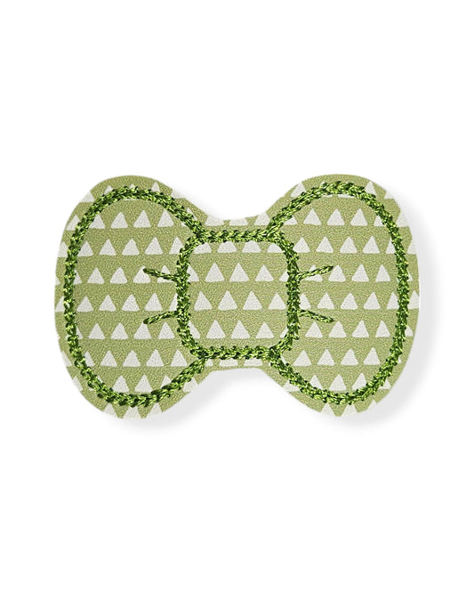 Dino Triangles Bow Snap Clip