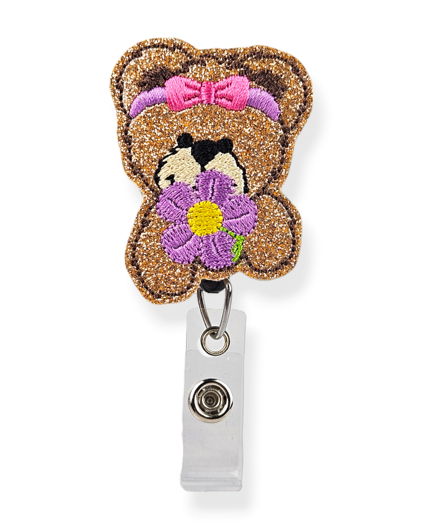 Flower Bear Badge Pal