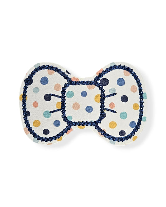 Geometric Garden Dots Bow Snap Clip