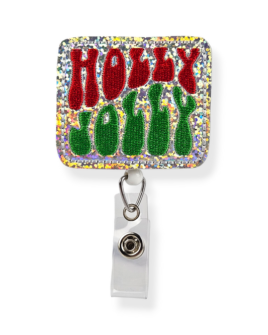 Holly Jolly Holo Badge Pal