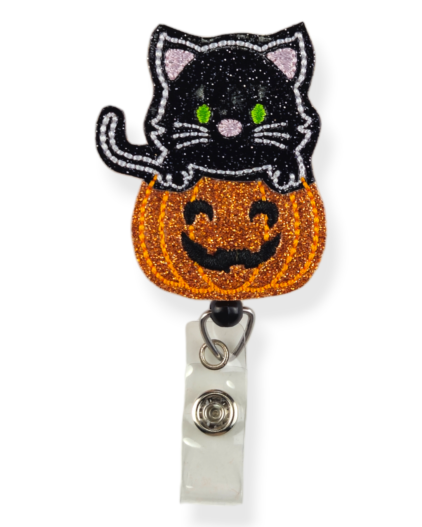 Pumpkin Kitty Badge Pal