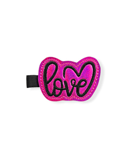 Love Script Hot Pink Clippie