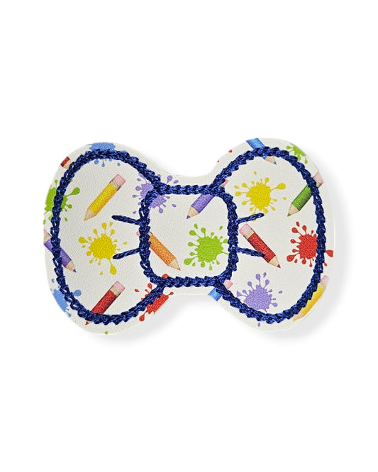 School Art Icons Blue Bow Snap Clip