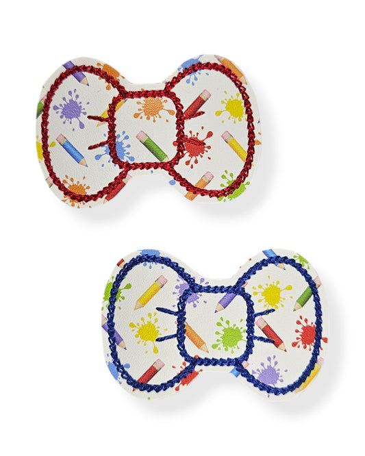 School Art Icons Bow Snap Clip