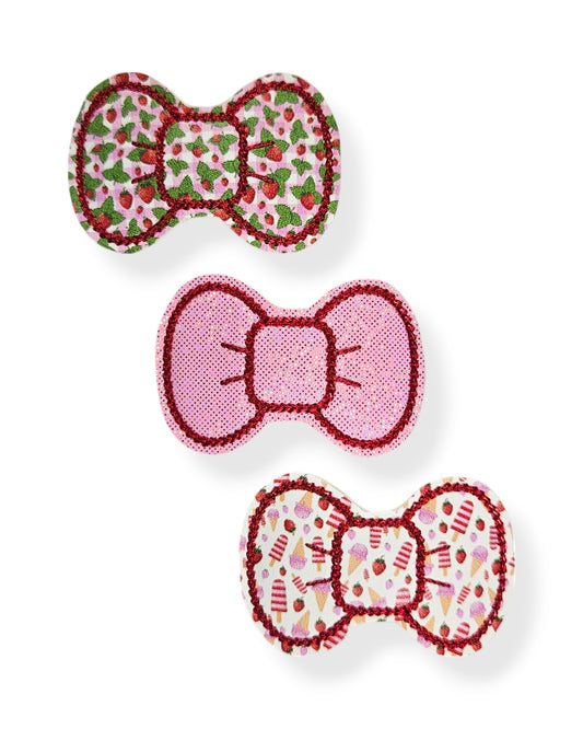 Strawberry Snap Clip Trio