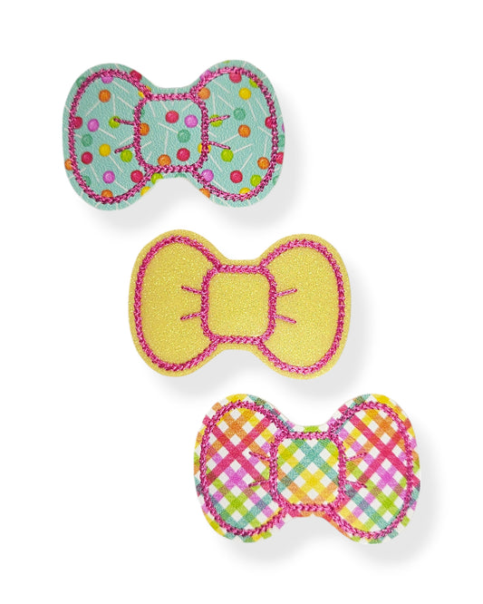 Summer Lollipops Gingham Snap Clip Trio