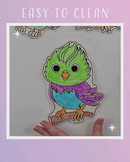 Parrot 2 Flat Coloring Doll