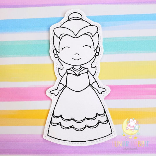 Princess Beauty Girl Flat Coloring Doll