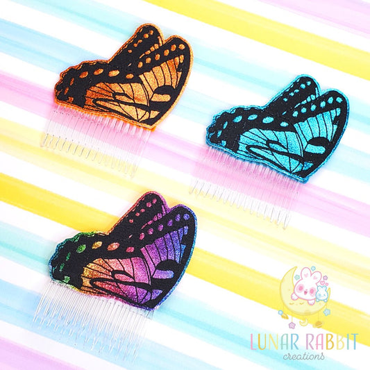 Butterfly Hair Comb Slide