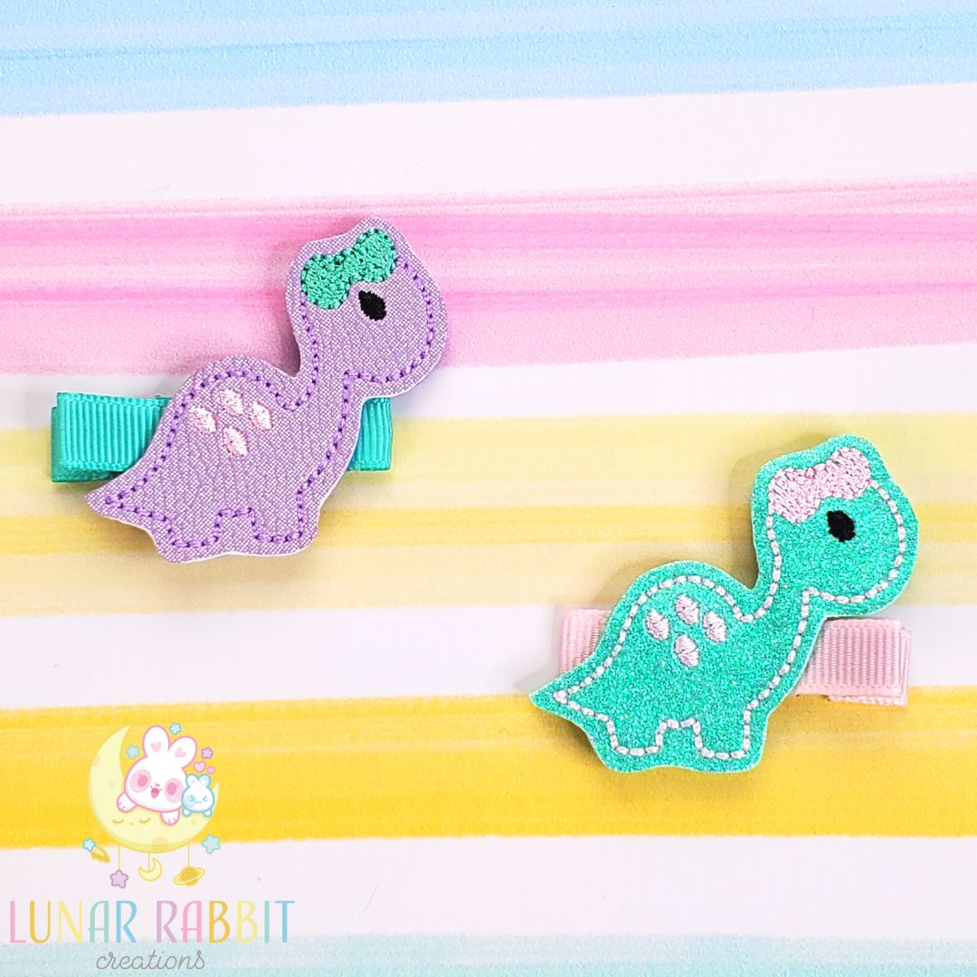 Dino Cutie Glitter Clippies