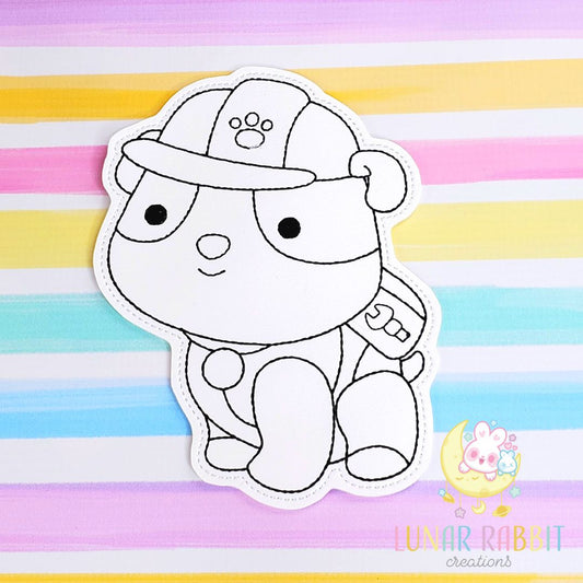 Hero Pup Construction Flat Coloring Doll