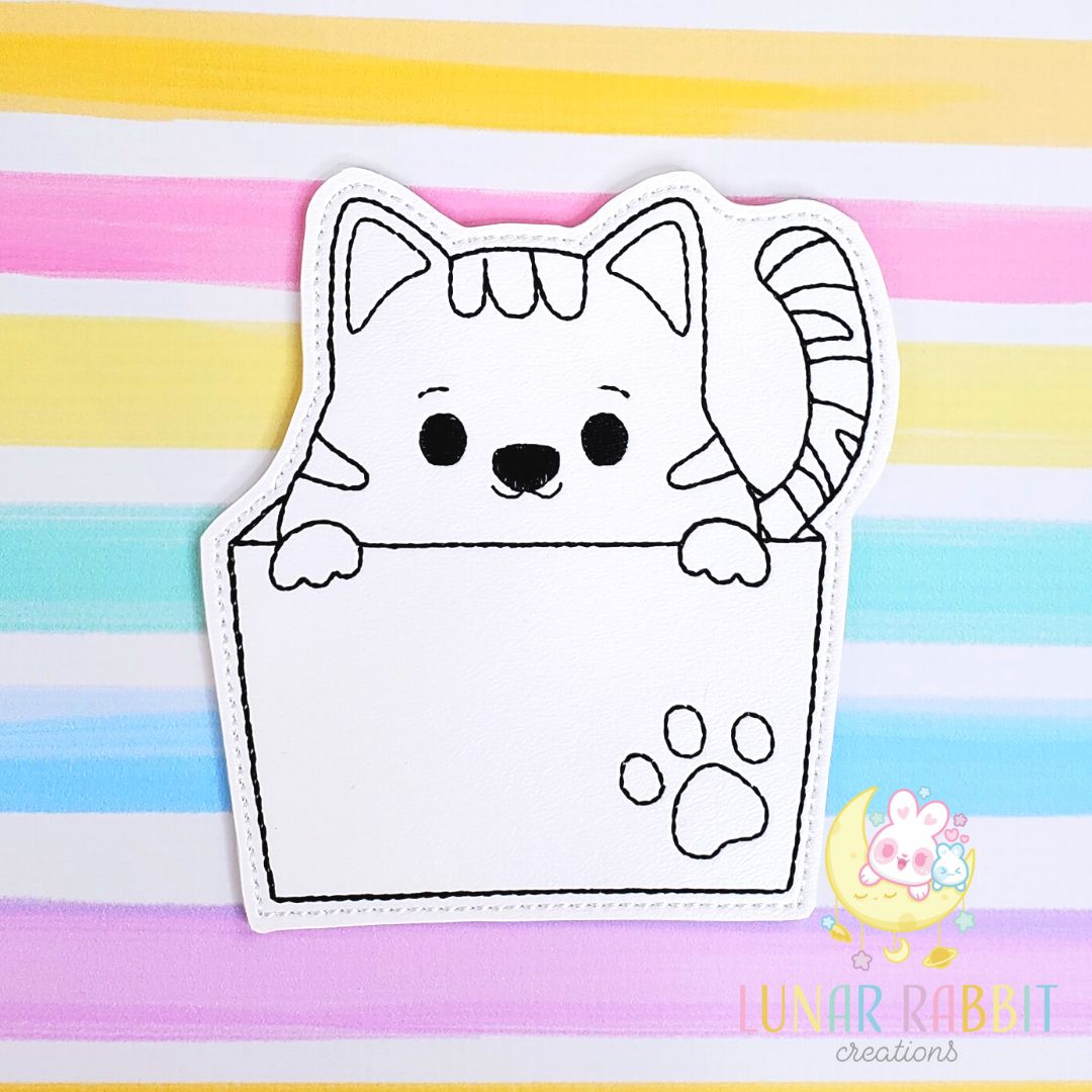 Pet Kitty Box Flat Coloring Doll