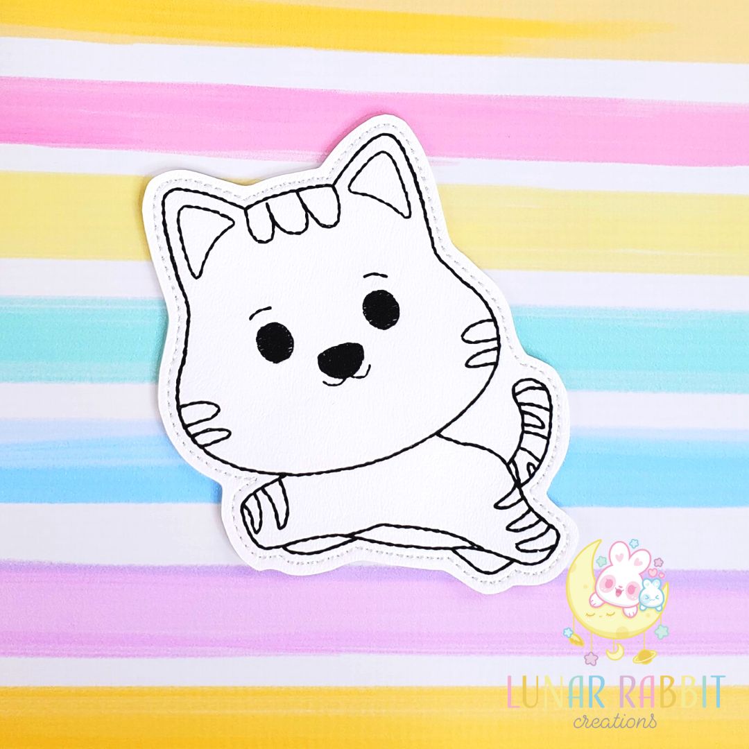 Pet Kitty Running Flat Coloring Doll