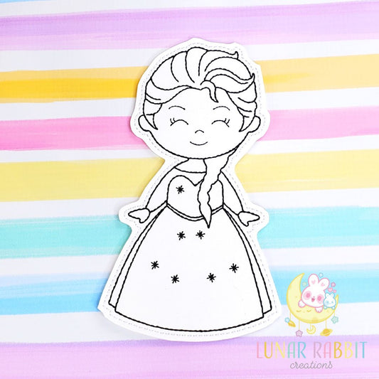 Princess Frozen Queen Flat Coloring Doll