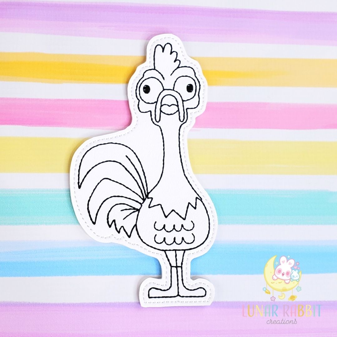 Princess Pet Island Crazy Rooster Flat Coloring Doll
