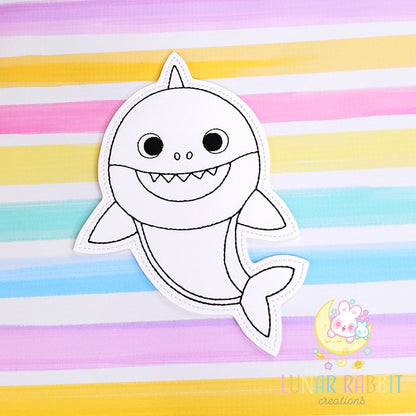Shark Baby Boy Flat Coloring Doll